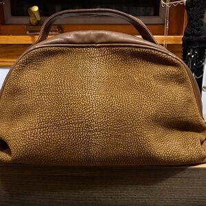 Borbonese Redwall Quail Suede Leather handbag